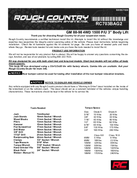 Installation Manual